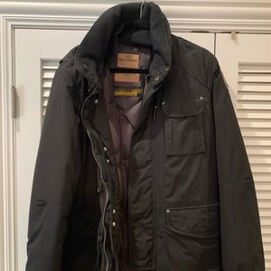 Large Black Parajumpers jacket with removable liner